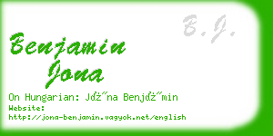 benjamin jona business card